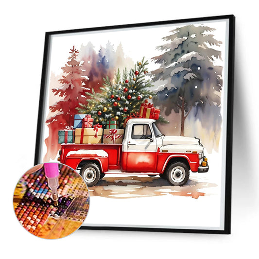 Red Truck - Full Round Drill Diamond Painting 50*50CM