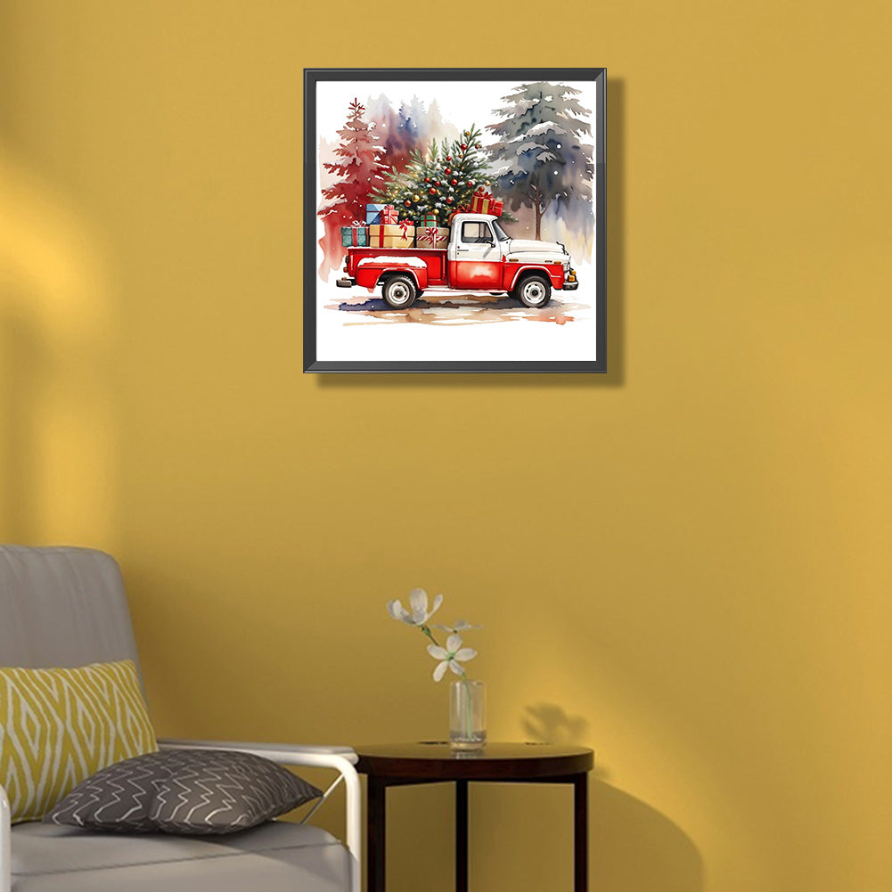 Red Truck - Full Round Drill Diamond Painting 50*50CM