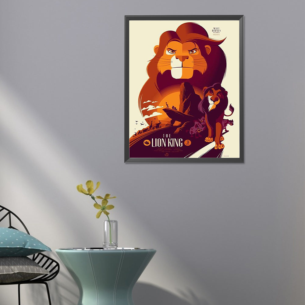 Lion King - Full Round Drill Diamond Painting 40*50CM