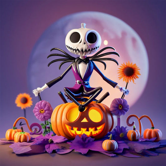 Silence Before Christmas Jack - Full AB Round Drill Diamond Painting 40*40CM