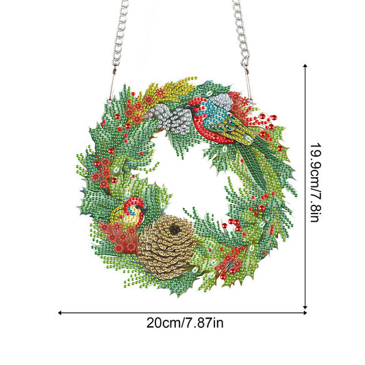 Bird Special Shaped Diamond Painting Wall Decor Wreath for Home Window Decor