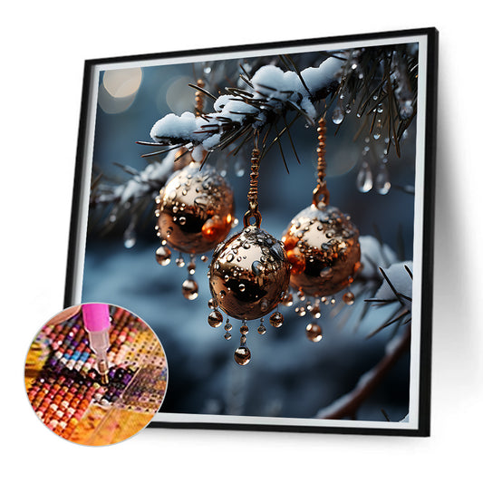 Winter Snow Scene - Full Round Drill Diamond Painting 30*30CM