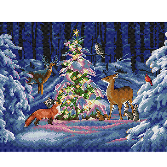 Christmas Light - 14CT Stamped Cross Stitch 44*35CM(Joy Sunday)
