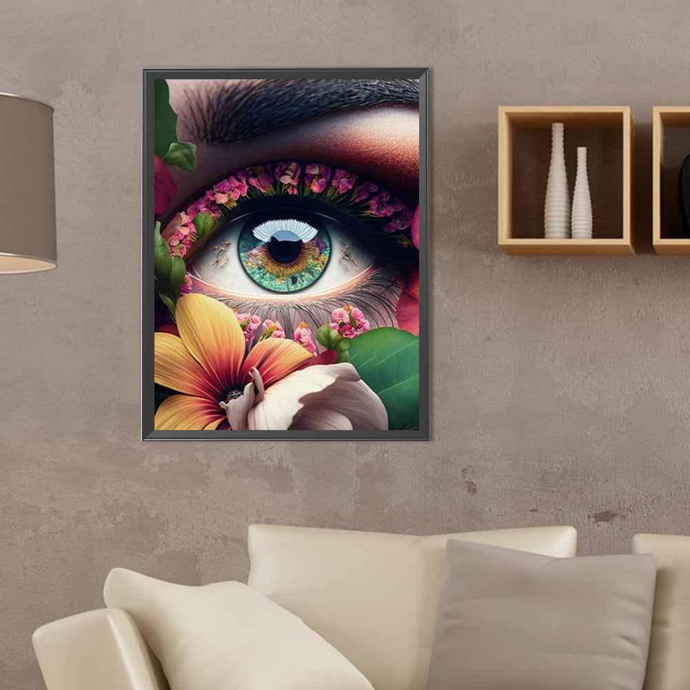 Mysterious Eyes - Full Round Drill Diamond Painting 30*40CM
