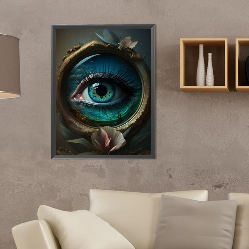 Mysterious Eyes - Full Round Drill Diamond Painting 30*40CM