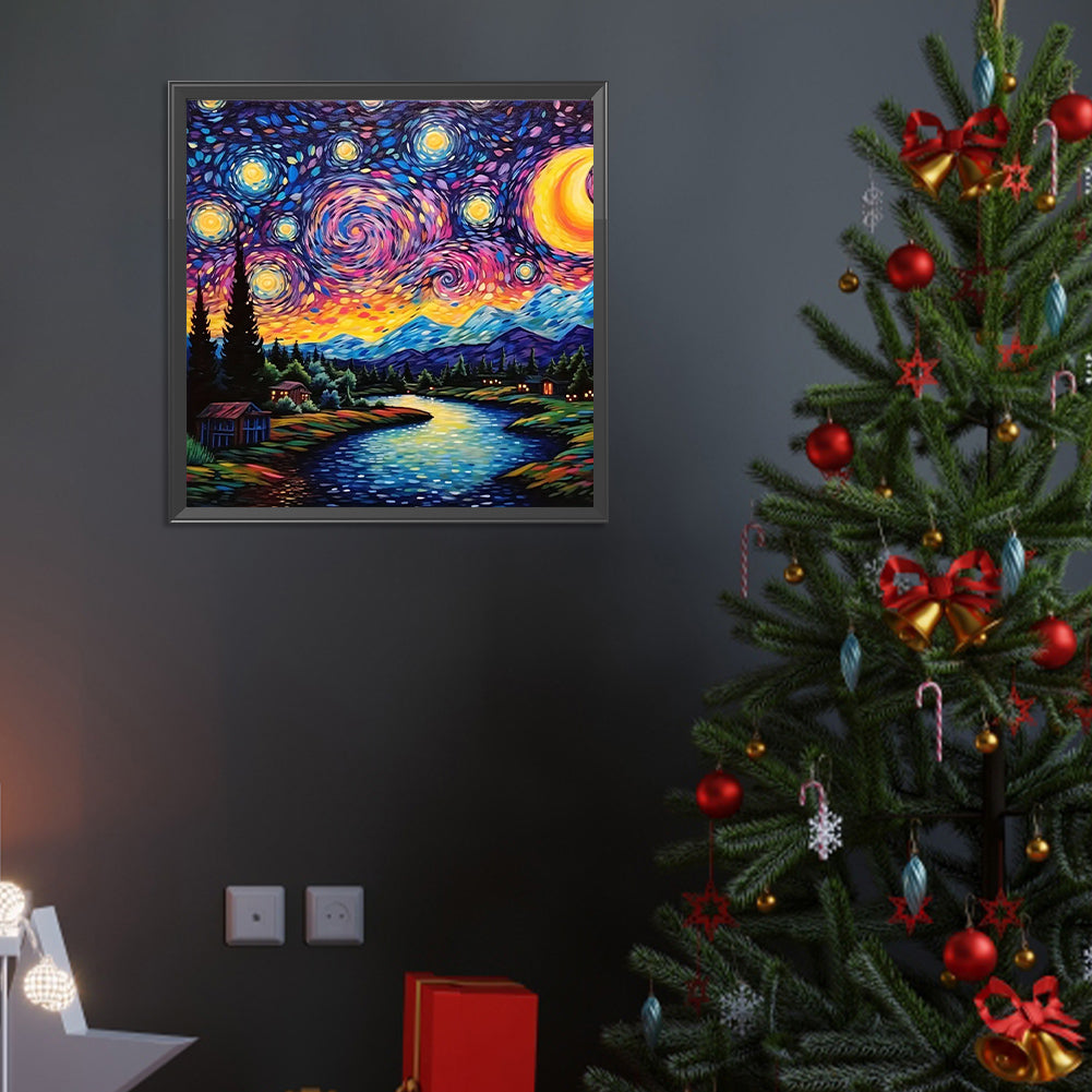 Starry Night - Full Round Drill Diamond Painting 40*40CM