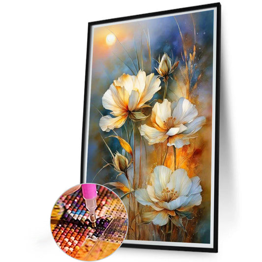 Orange Flower - Full Round Drill Diamond Painting 40*60CM