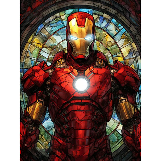 Marvel Heroes-Iron Man - Full Round Drill Diamond Painting 30*40CM