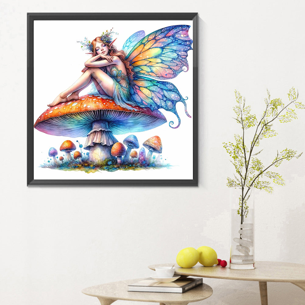 Mushroom Fairy - Full Round Drill Diamond Painting 30*30CM