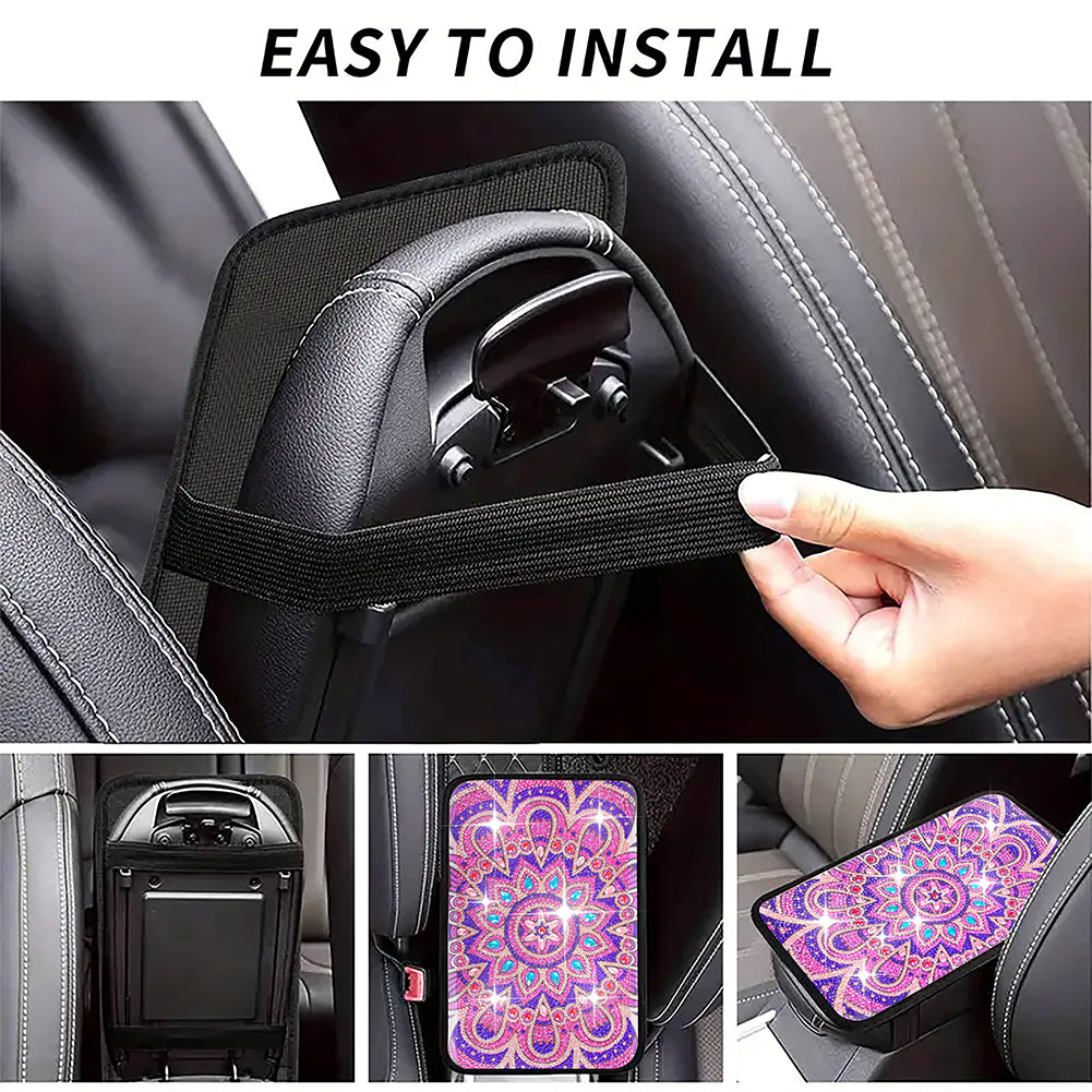 Mandala Diamond Painting Car Non-Slip Pad Diamond Painting Car Armrest Box Mat