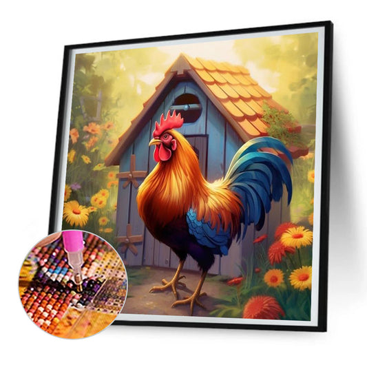 Rooster - Full Round Drill Diamond Painting 30*30CM