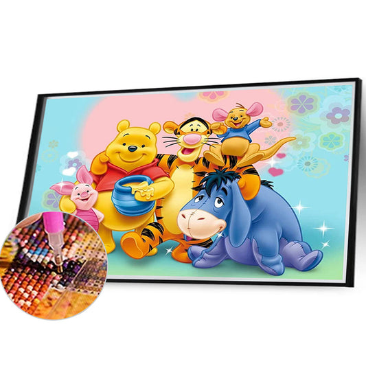 Winnie The Pooh And Friends - Full Round Drill Diamond Painting 40*30CM