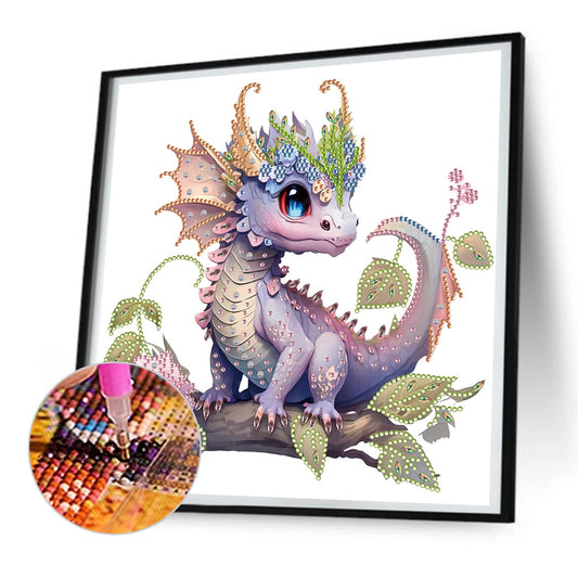 Purple Dragon - Special Shaped Drill Diamond Painting 30*30CM