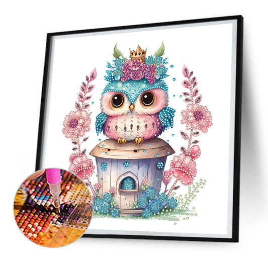 Stately Owl - Special Shaped Drill Diamond Painting 30*30CM