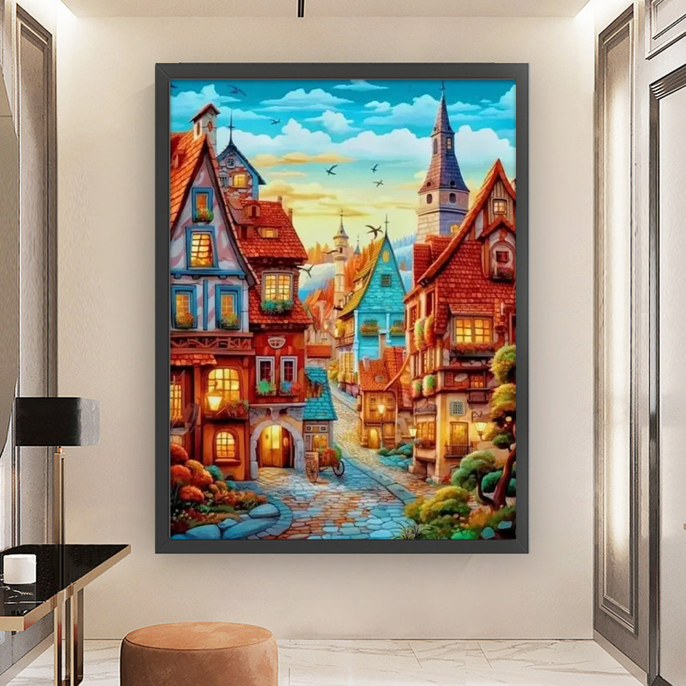 Streets And Alleys - 11CT Stamped Cross Stitch 50*65CM
