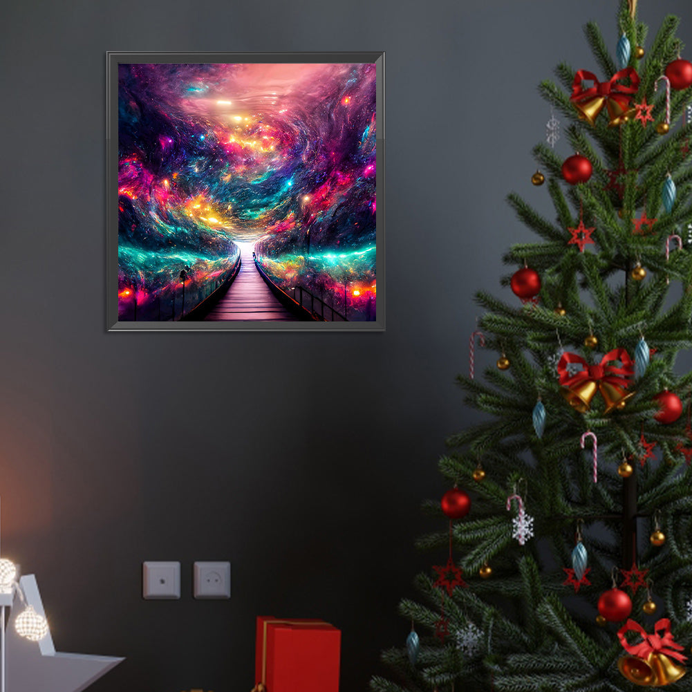 Rainbow Single Bridge - Full Round Drill Diamond Painting 40*40CM