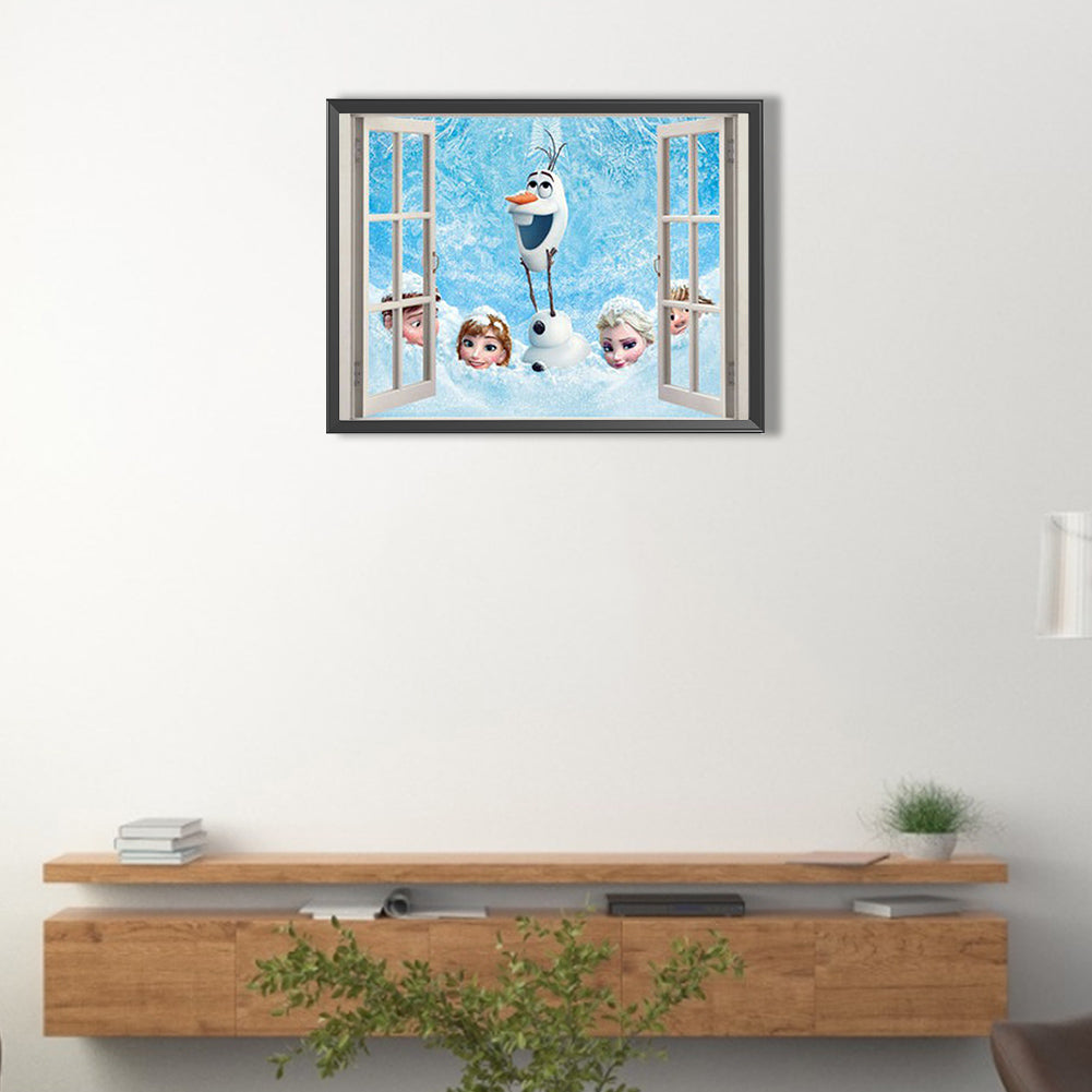 Frozen Outside The Window - Full Square Drill Diamond Painting 40*30CM