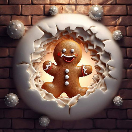 Gingerbread Man - Full Round Drill Diamond Painting 40*40CM