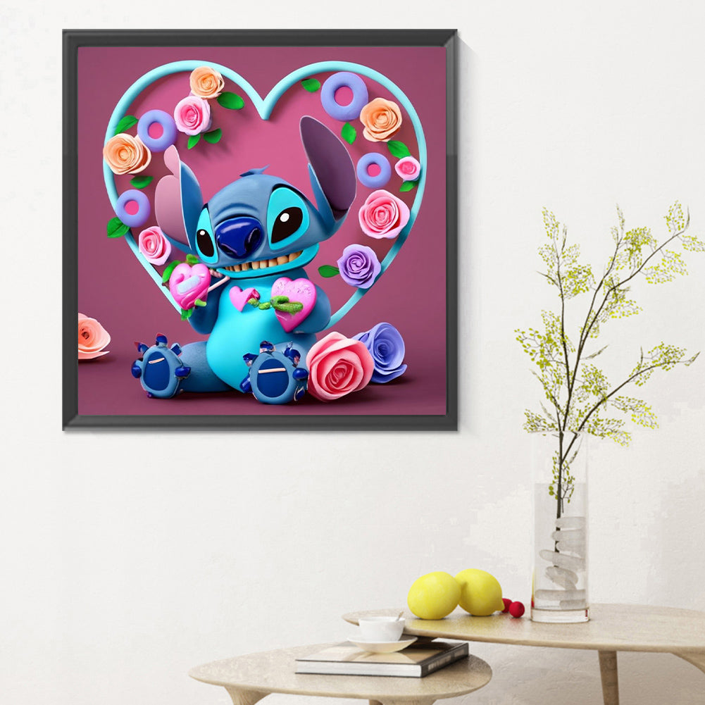 Cartoon Minifigure-Stitch - Full Round Drill Diamond Painting 30*30CM