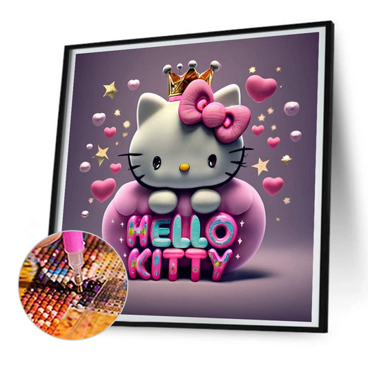Cartoon Minifigure-Hello Kitty - Full Round Drill Diamond Painting 30*30CM