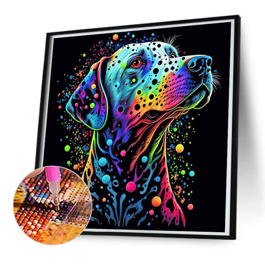 Color Dog Portrait - Full Round Drill Diamond Painting 50*50CM