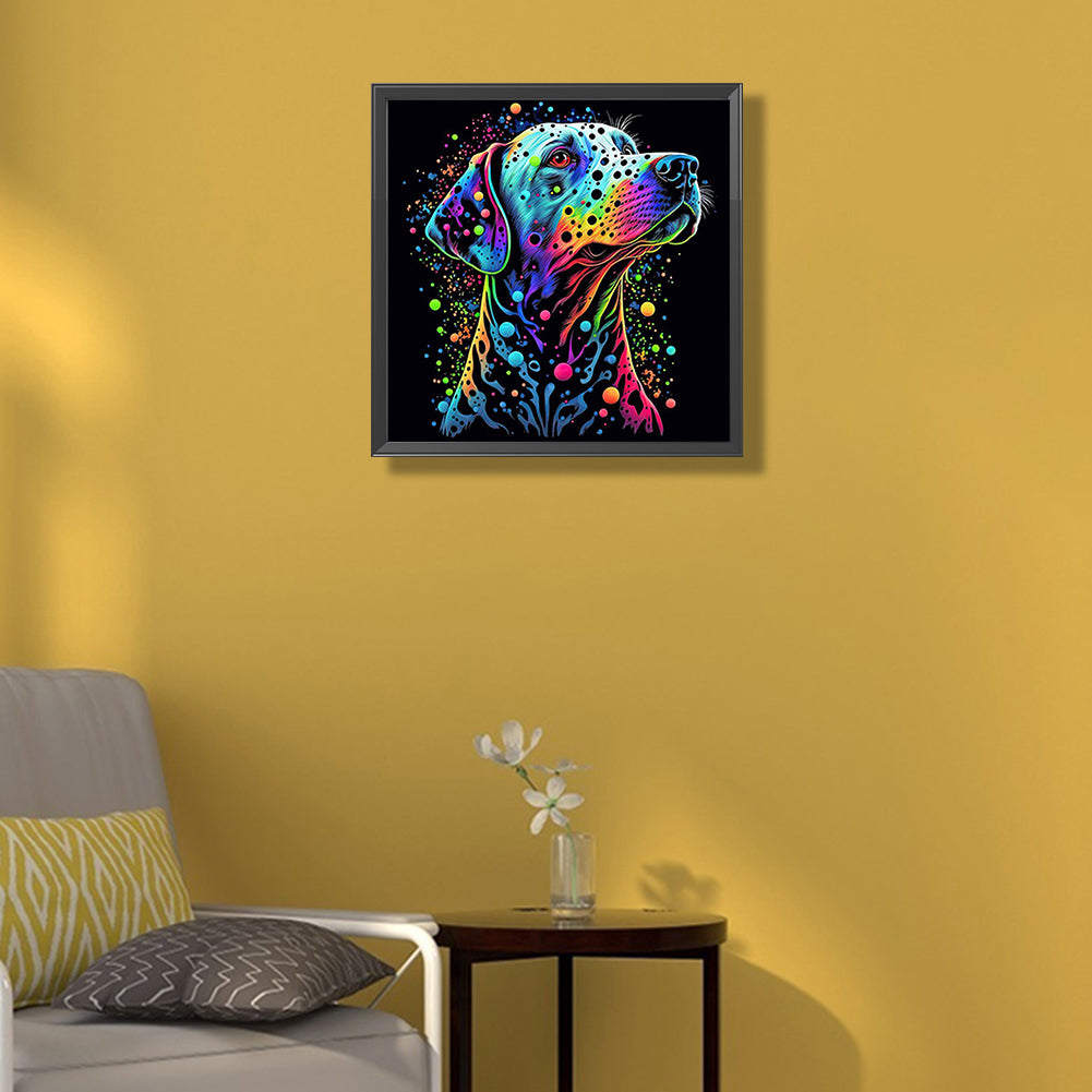 Color Dog Portrait - Full Round Drill Diamond Painting 50*50CM