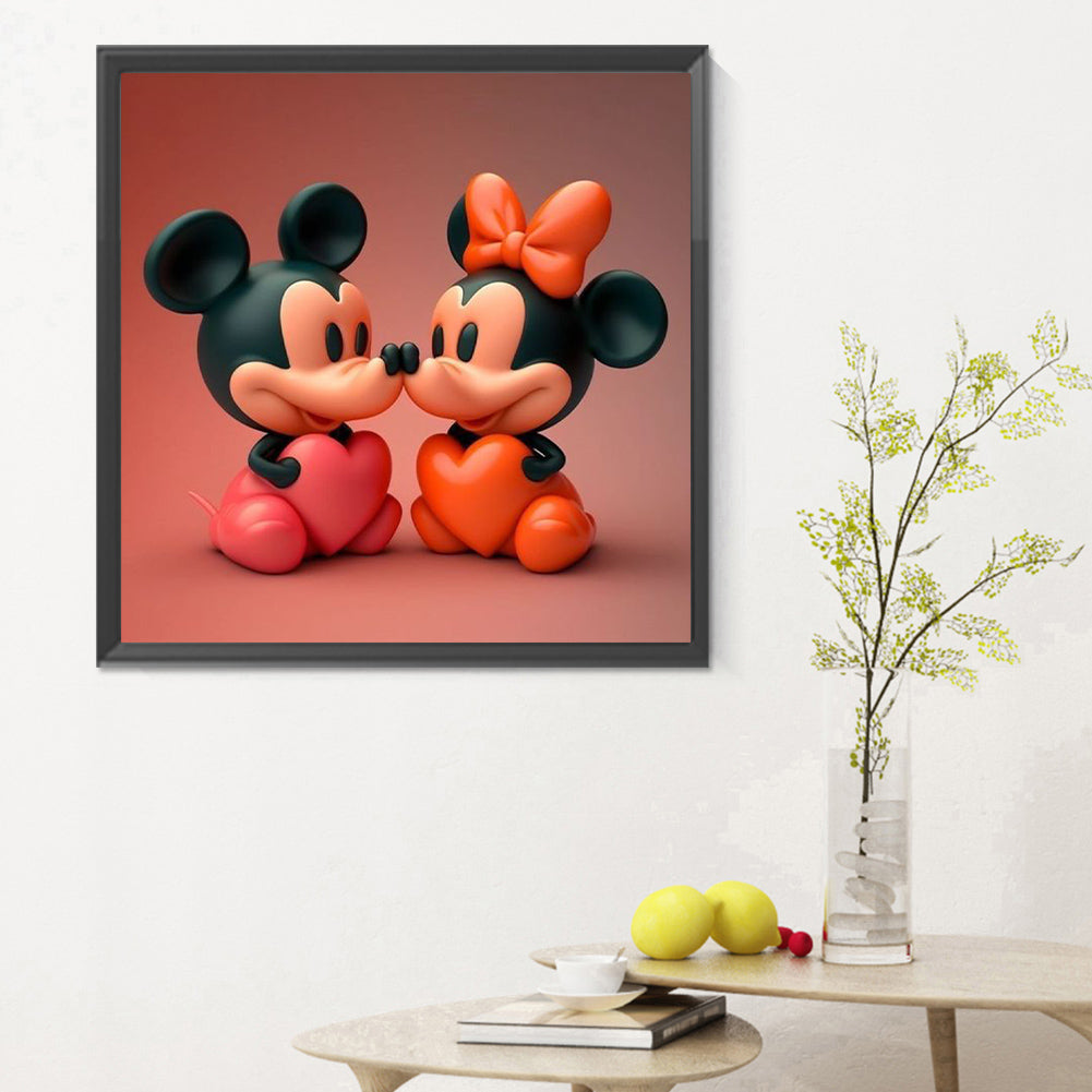 Disney Mickey Minnie - Full Round Drill Diamond Painting 30*30CM