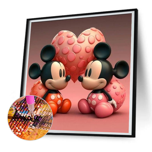 Disney Mickey Minnie - Full Round Drill Diamond Painting 30*30CM
