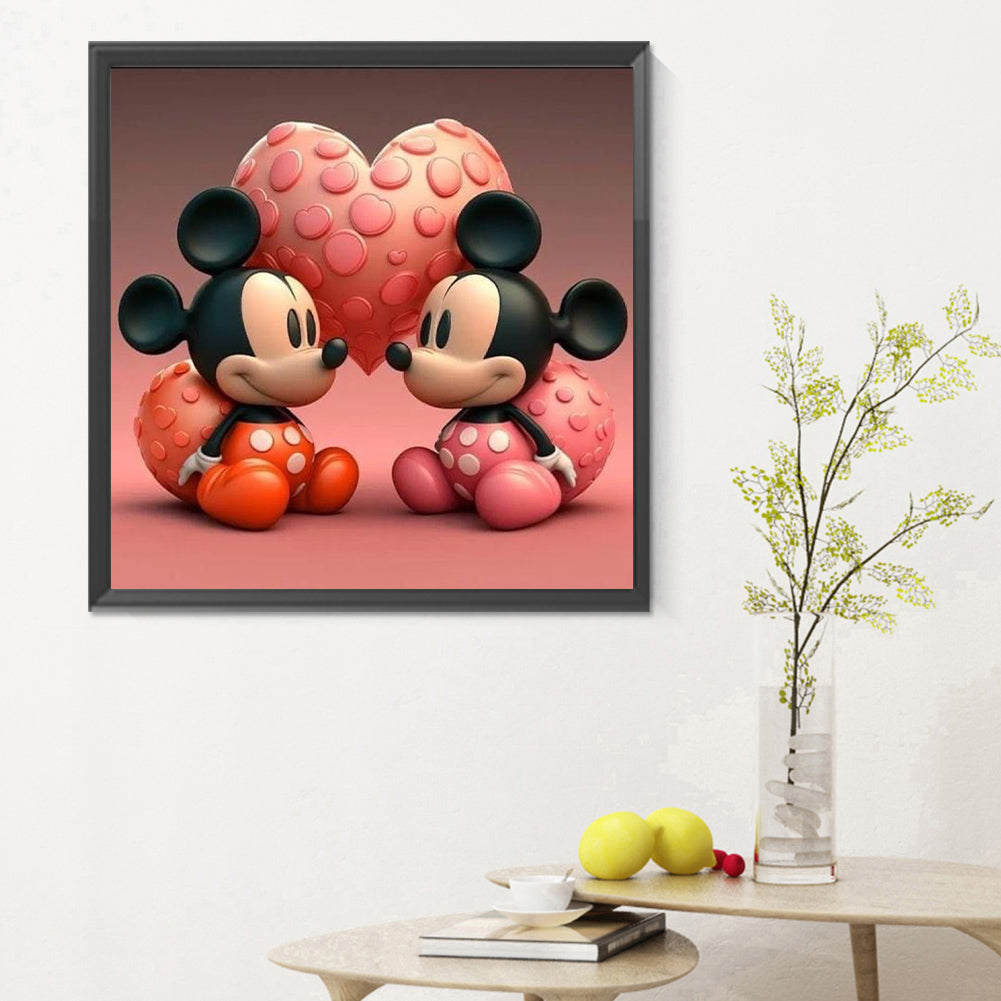Disney Mickey Minnie - Full Round Drill Diamond Painting 30*30CM