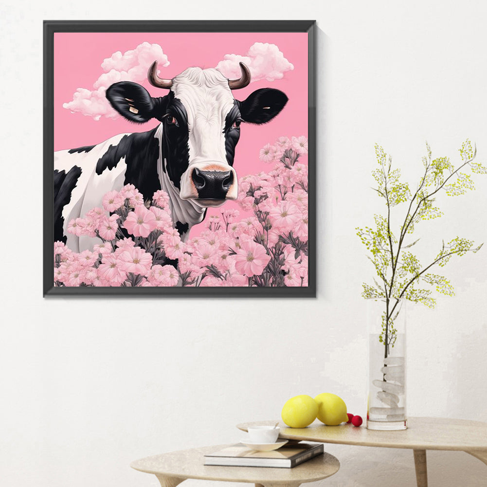 Dairy Cow - Full Round Drill Diamond Painting 30*30CM
