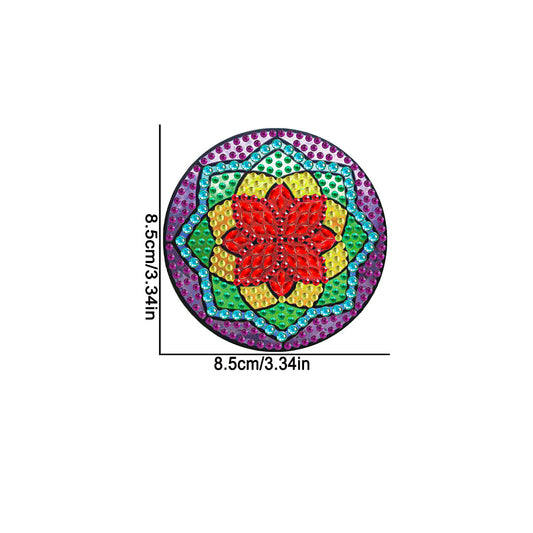 Suncatcher Double Sided Crystal Painting Ornament for Window Decor(Petal Flower)