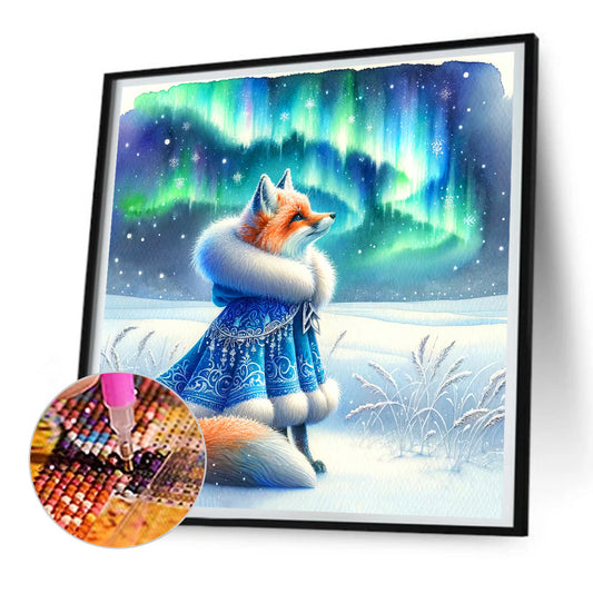 Aurora Fox - Full Round Drill Diamond Painting 30*30CM