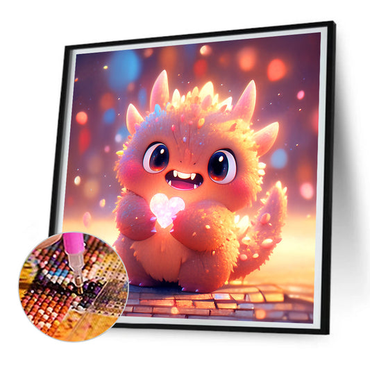 Love Pink Dragon - Full Round Drill Diamond Painting 30*30CM