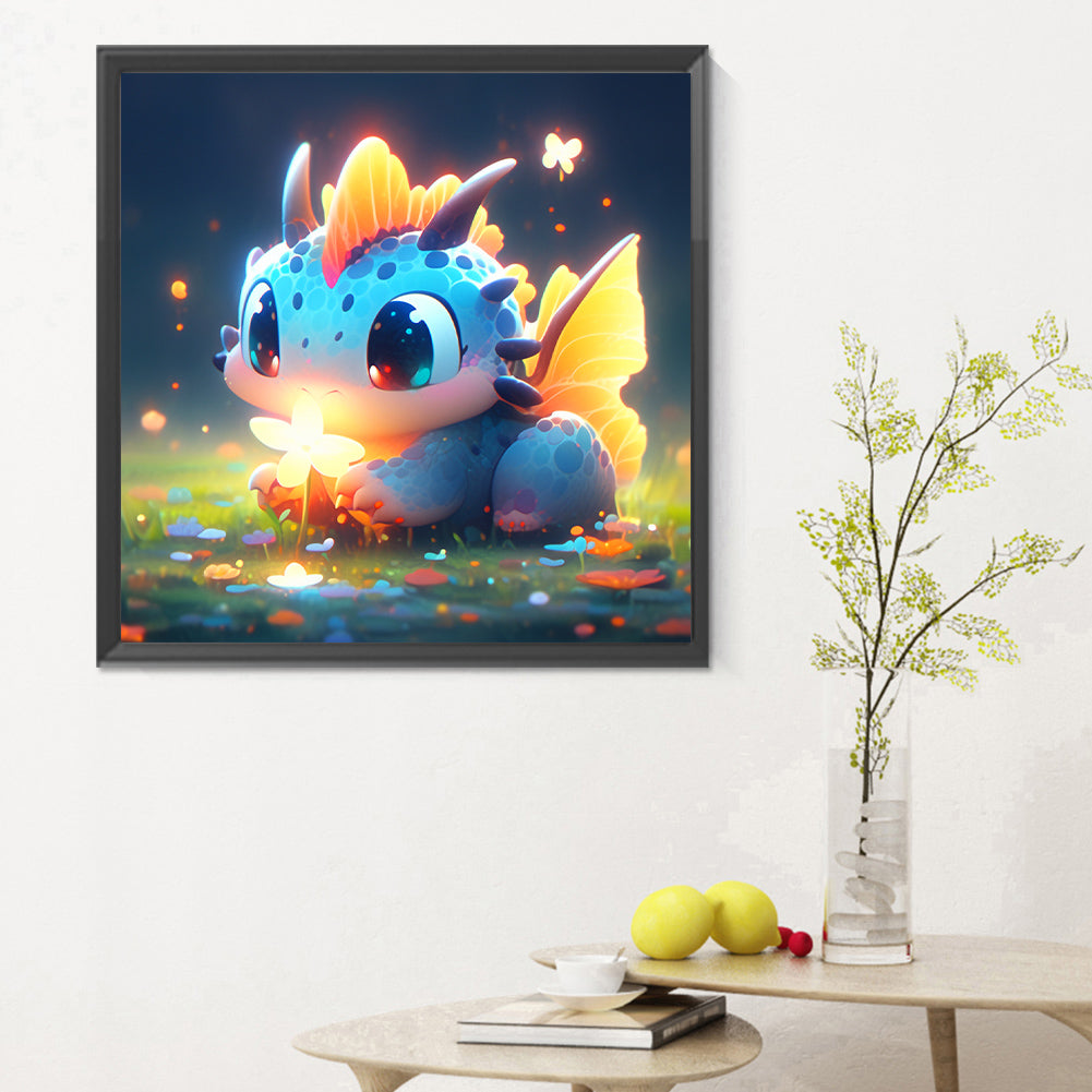 Leaf Dinosaur - Full Round Drill Diamond Painting 30*30CM