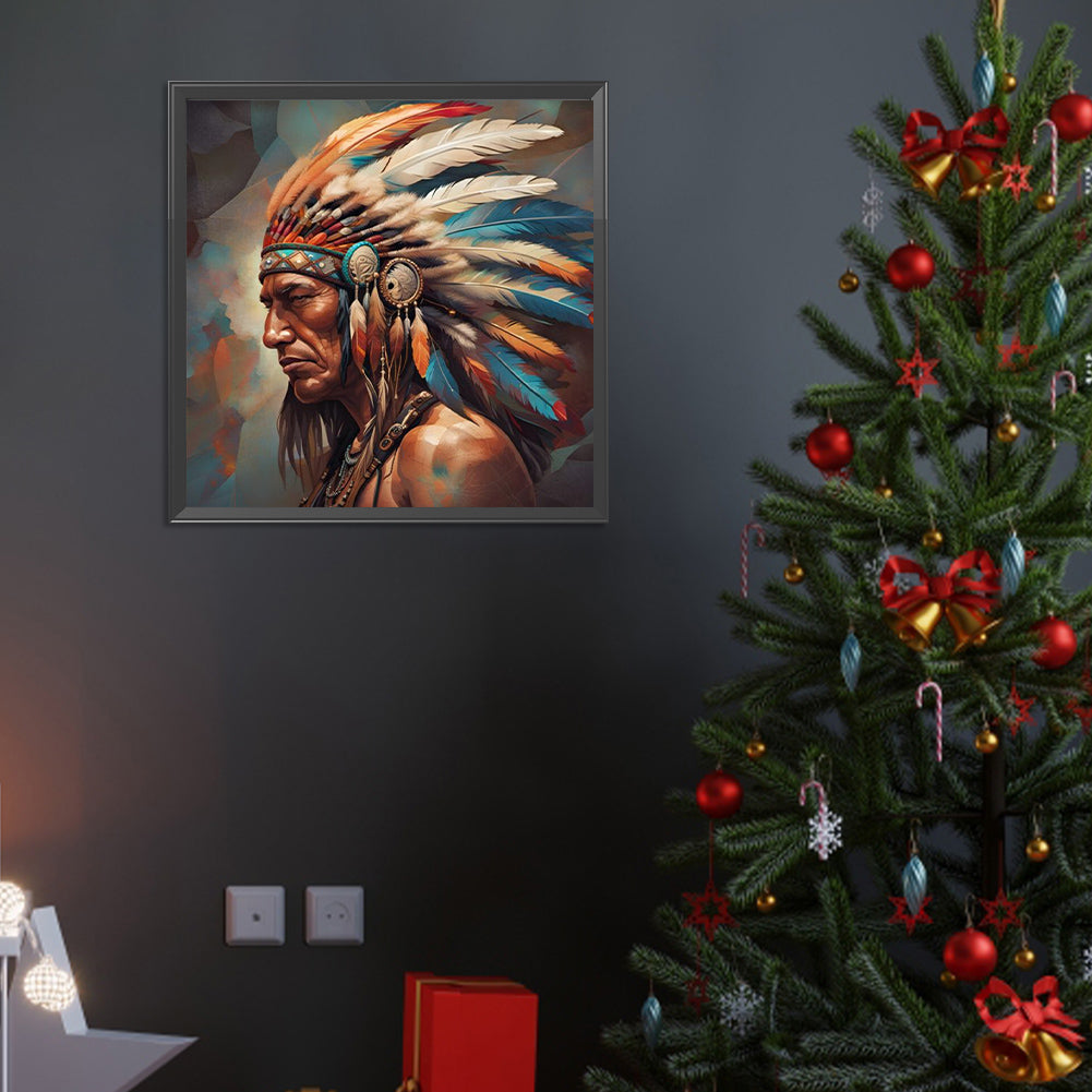 Indians - Full Round Drill Diamond Painting 40*40CM