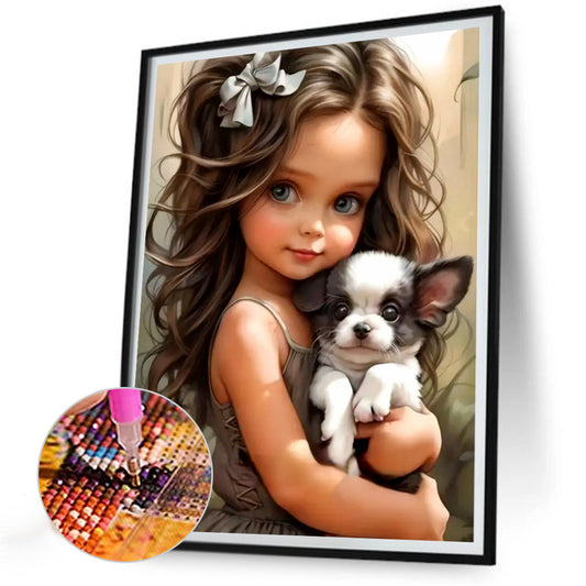 Sweet Cool Girl - Full Round Drill Diamond Painting 30*40CM