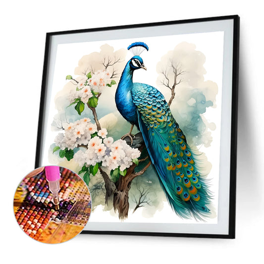 Peacock - Full Round Drill Diamond Painting 35*35CM