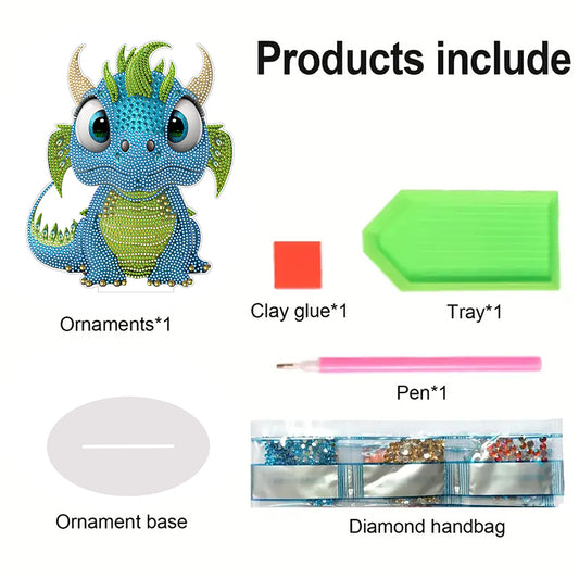 Elf Pterodactyl Diamond Painting Tabletop Ornament Kit for Office Desktop Decor