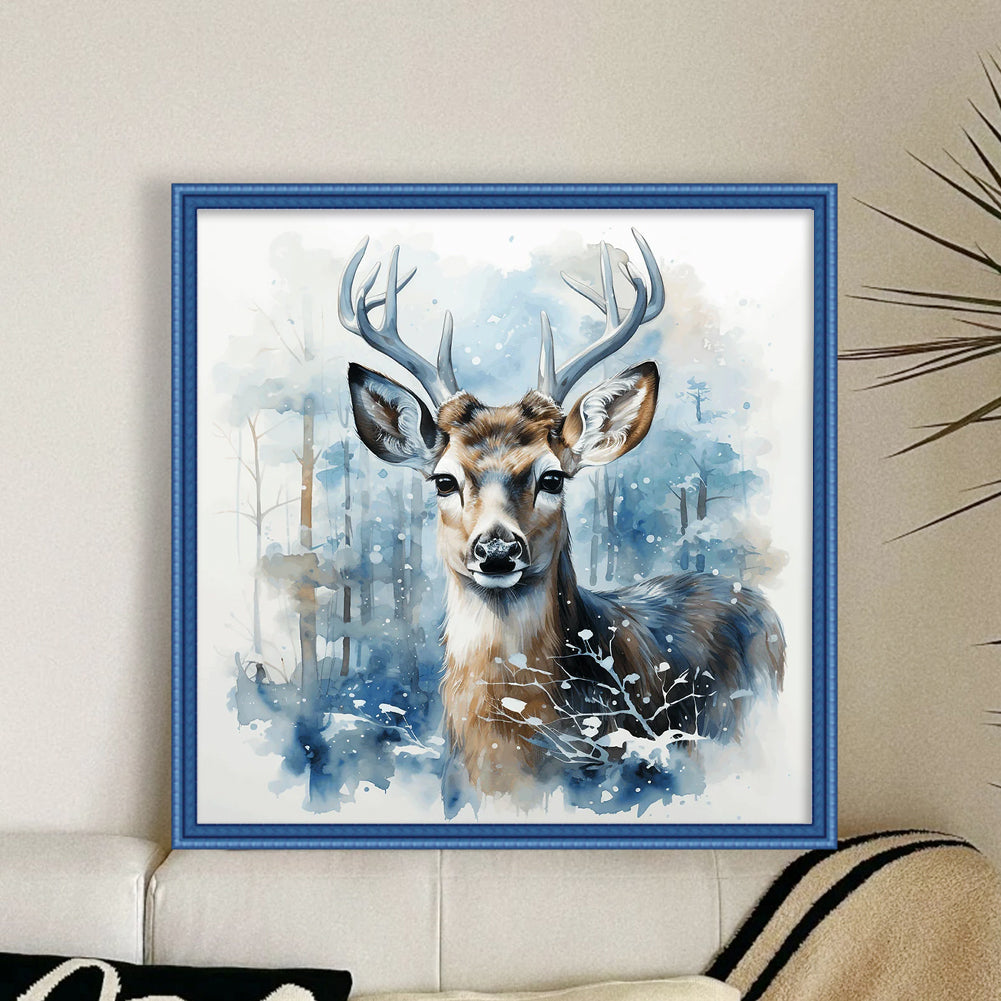 Deer - 11CT Stamped Cross Stitch 40*40CM
