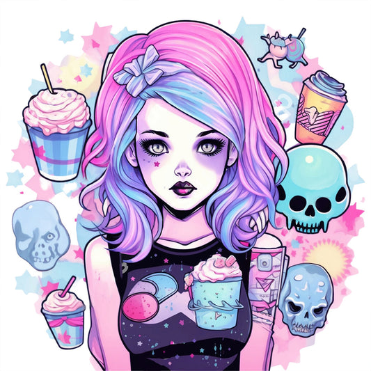 Modern Girl - Full AB Round Drill Diamond Painting 40*40CM