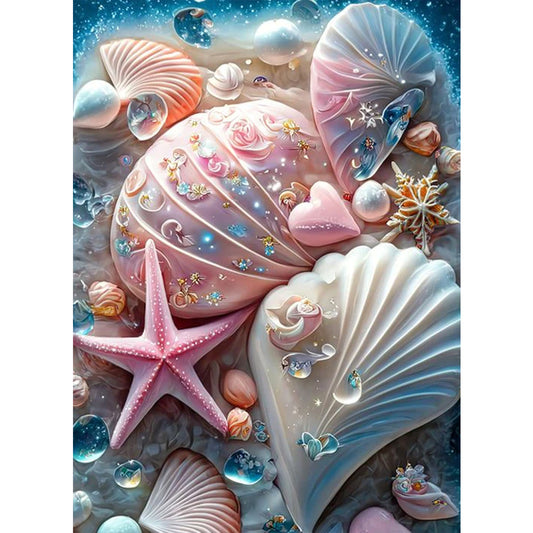 Underwater Fantasy Shell - Full AB Round Drill Diamond Painting 40*55CM