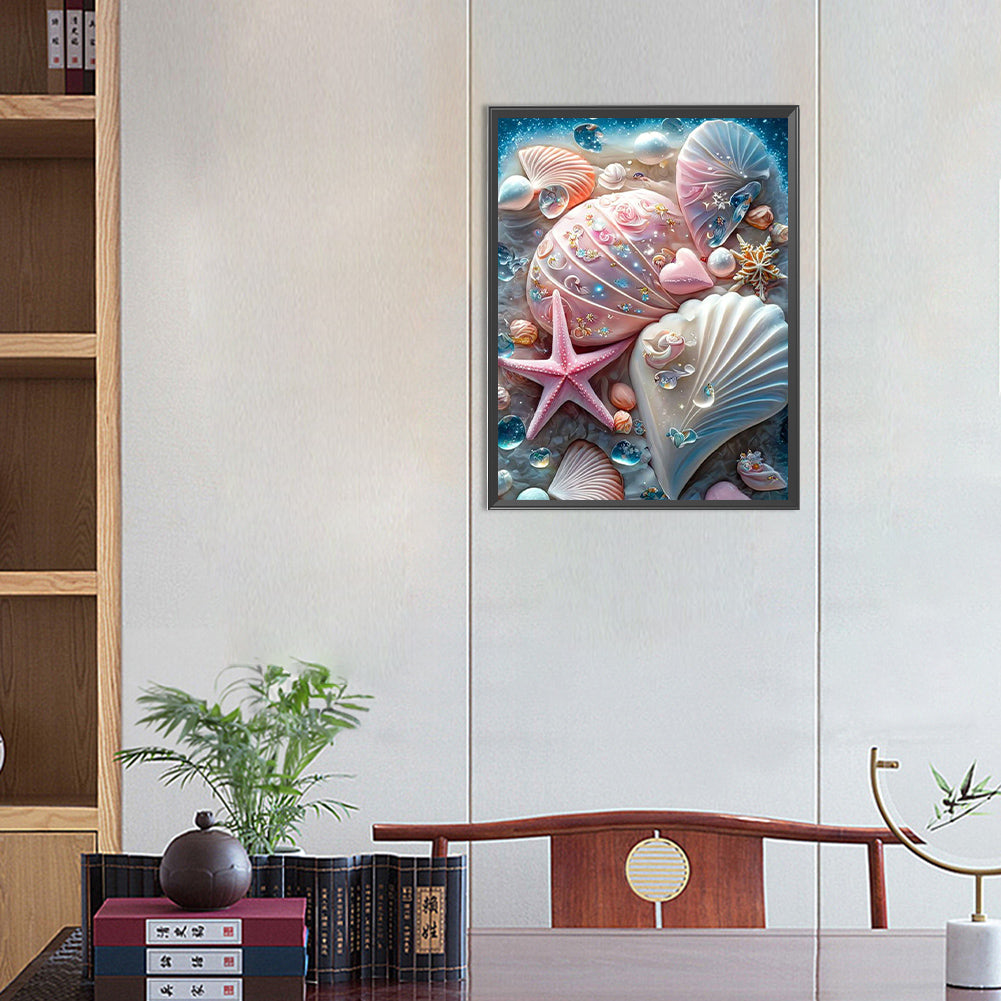 Underwater Fantasy Shell - Full AB Round Drill Diamond Painting 40*55CM