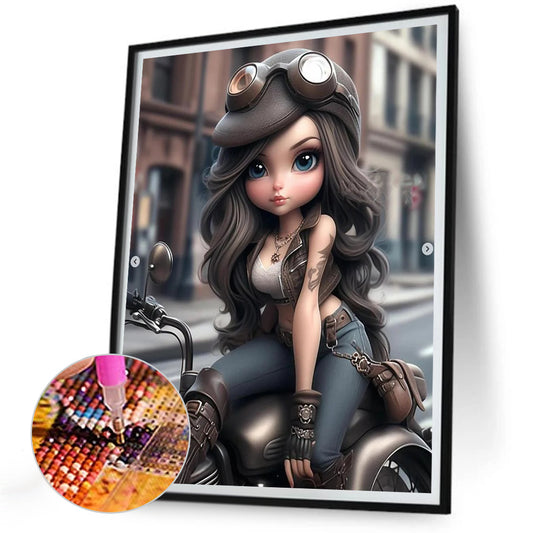 Girl - Full Round Drill Diamond Painting 30*40CM