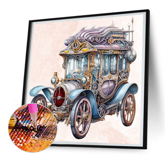 Steampunk Car - Full Round Drill Diamond Painting 30*30CM