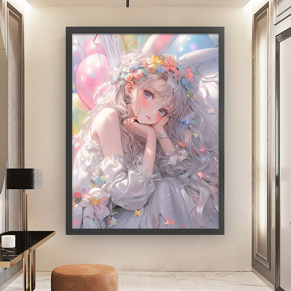 Bunny Girl - 11CT Stamped Cross Stitch 50*65CM