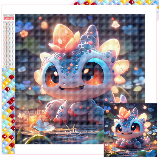Cute Glowing Dragon - Full Square Drill Diamond Painting 30*30CM