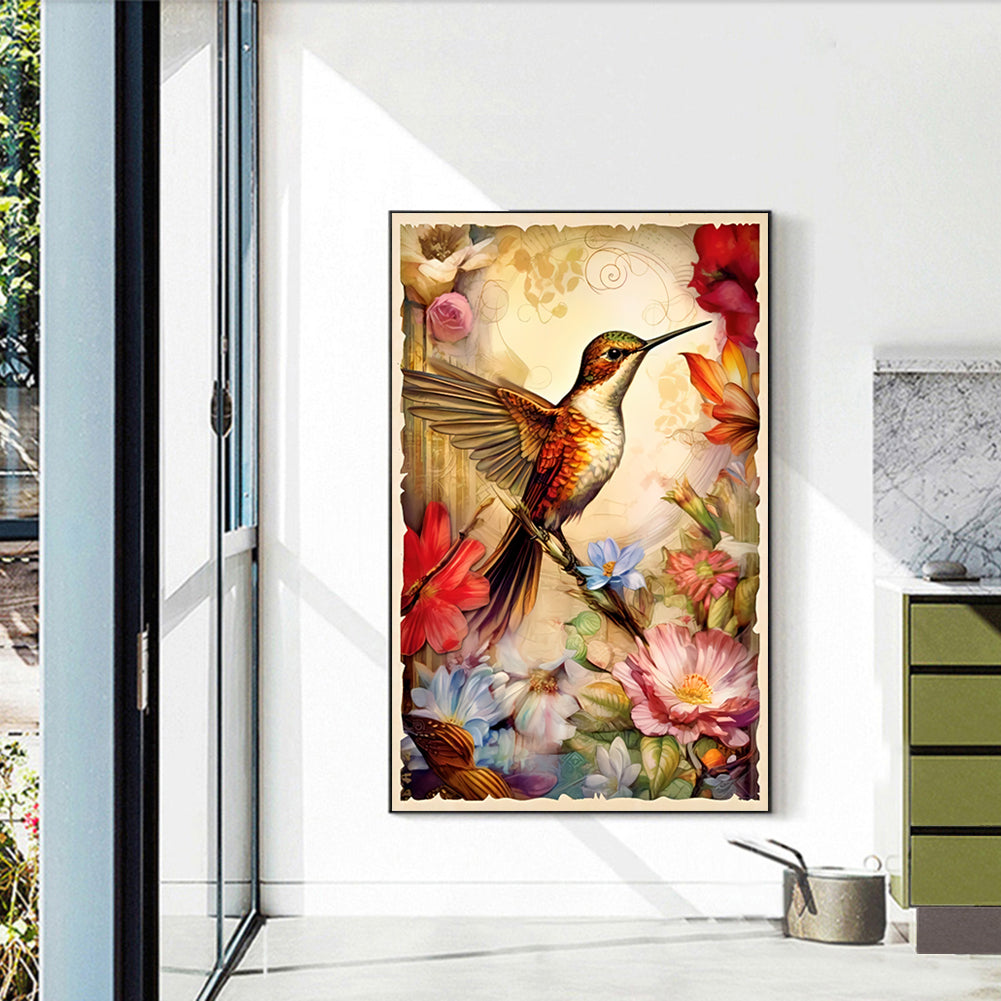 Hummingbird - Full Round Drill Diamond Painting 40*60CM