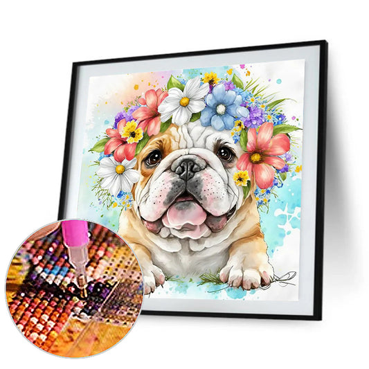 Bulldog - Full Round Drill Diamond Painting 30*30CM