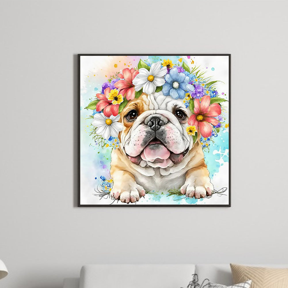 Bulldog - Full Round Drill Diamond Painting 30*30CM
