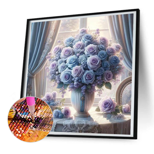 Window Vase - Full Round Drill Diamond Painting 30*30CM